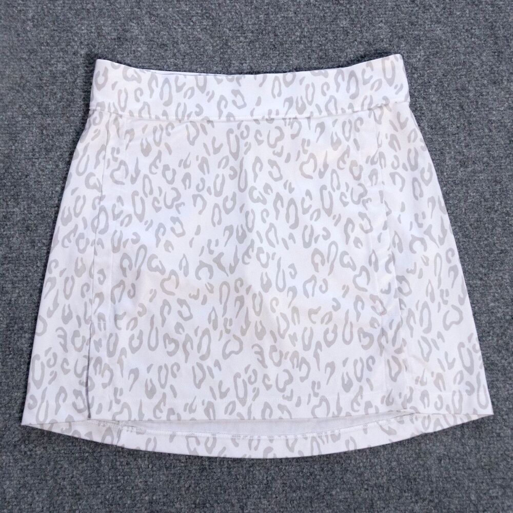 J Lindeberg Amelie Mid Cheetah Print Lined Golf Skirt Women’s XS Pocket Stretch